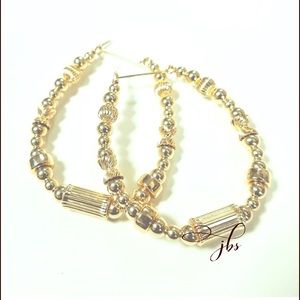 14k Gold-filled Handmade Beaded Hoops